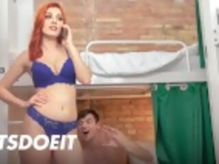 Desirable Redhead Mini Vampp Hands Up The Call To Fuck With BWC Stud - hard up HOSTEL