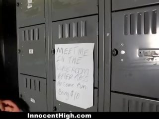 InnocentHigh - Student gets Caught Sucking prick For Money